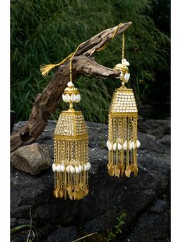 VIVINIA By Vidhi Mehra - Gold Plated Womens Kundan Polki Kaleeras