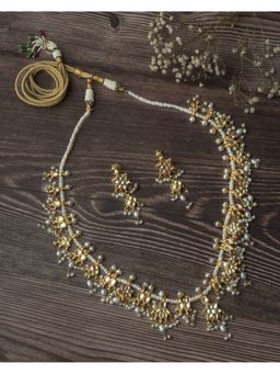 VIVINIA By Vidhi Mehra - Gold Plated Womens Kundan Long Necklace Set With Earrings