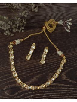 VIVINIA By Vidhi Mehra - Gold Plated Womens Short Necklace Set With Earrings
