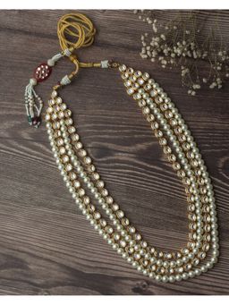 VIVINIA By Vidhi Mehra - Gold Plated White Womens Kundan Long Necklace