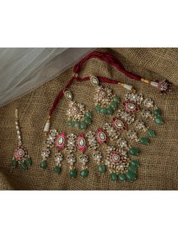 VIVINIA By Vidhi Mehra - Gold Plated Multi Womens Kundan Polki NecklaceSets