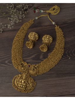 VIVINIA By Vidhi Mehra - Gold Plated Womens Short Necklace Set With Earrings