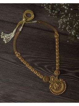 VIVINIA By Vidhi Mehra - Gold Plated Red Womens Temple Long Necklace