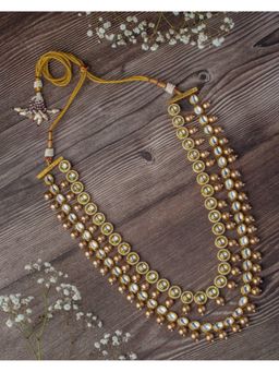 VIVINIA By Vidhi Mehra - Inaayat Gold Plated Womens Kundan Polki Long Necklace Set