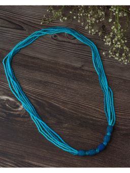 VIVINIA By Vidhi Mehra - Blue Womens Beads Long Mala Necklace
