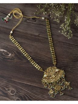 VIVINIA By Vidhi Mehra - Gold Plated Green Womens Kundan Long Necklace