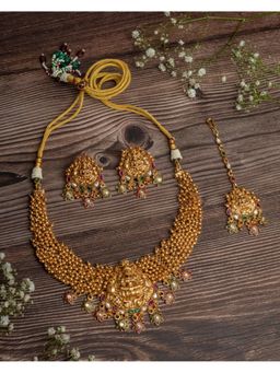 VIVINIA By Vidhi Mehra - Isvaraah 2.0 Gold Plated Choker Necklace Set