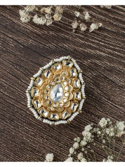 VIVINIA By Vidhi Mehra - Saadgi Gold Plated Womens Kundan Polki Ring