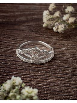 VIVINIA By Vidhi Mehra - Zia 2.0 Silver Plated Womens Zircon Ring