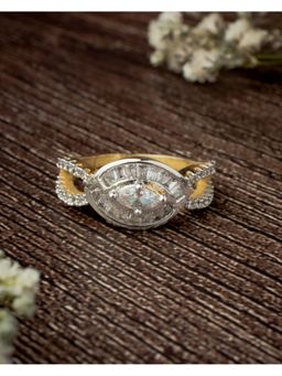 VIVINIA By Vidhi Mehra - Zia 2.0 Gold Plated Womens Zircon Ring