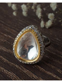 VIVINIA By Vidhi Mehra - Silver Plated Womens Zircon Adjustable Ring