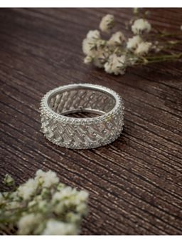 VIVINIA By Vidhi Mehra - Zia 2.0 Silver Plated Womens Zircon Ring