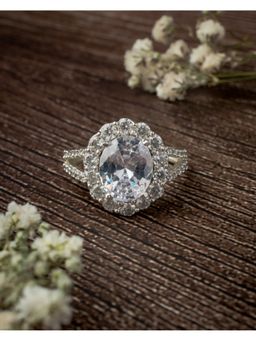 VIVINIA By Vidhi Mehra - Zia 2.0 Silver Plated Womens Zircon Ring