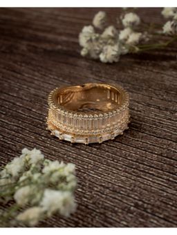 VIVINIA By Vidhi Mehra - Zia 2.0 Gold Plated Womens Zircon Ring