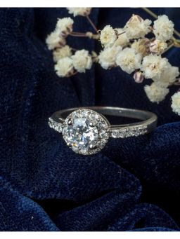 VIVINIA By Vidhi Mehra - Silver Plated Womens Zircon Ring