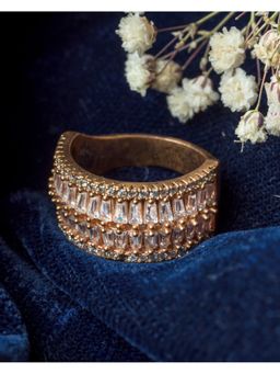 VIVINIA By Vidhi Mehra - Gold Plated Womens Zircon Ring