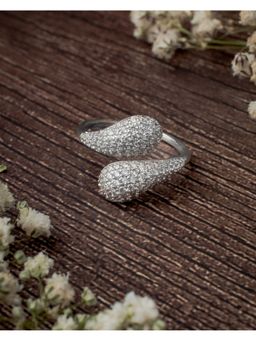 VIVINIA By Vidhi Mehra - Zia 2.0 Silver Plated Womens Zircon Ring