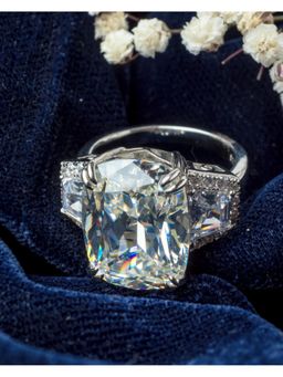 VIVINIA By Vidhi Mehra - Silver Plated Womens Zircon Ring