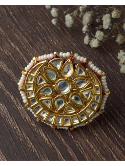 VIVINIA By Vidhi Mehra - Gold Plated Womens Kundan And Polki Adjustable Ring