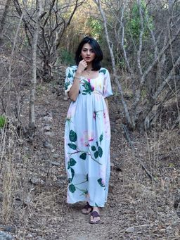 Oodeypore - Blue Alba Floral Dress