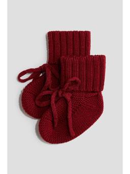 H&M - Kids Red Wool-Knit Booties