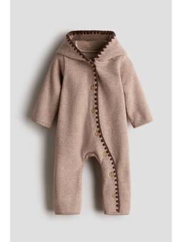 H&M - Kids Beige Teddy Pramsuit
