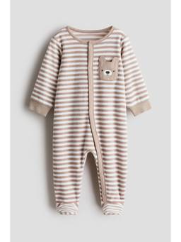 H&M - Kids Beige Fleece Sleepsuit