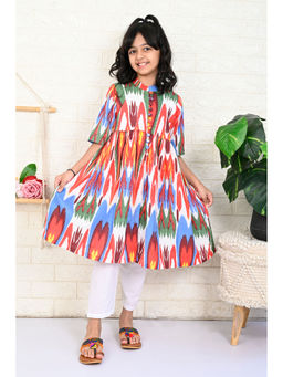 The Cotton Staple - Pearl Ikat Kurta and Pants (Set of 2)