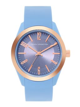French Connection - Unisex Glowza Round Blue Dial Analog Watch - FC02LU (M)