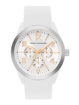 French Connection - Unisex Sazz Round Silver Dial Analog Watch - FC04SW (M)