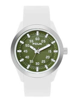 FCUK - Unisex Minute Mark Round Green Dial Analog Watch - FC05GR (M)