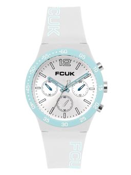 FCUK - Unisex Pop Round Silver Dial Analog Watch - FC191W (M)