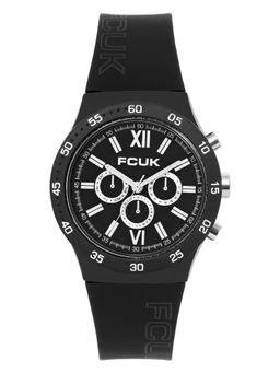 FCUK - Unisex Romark Round Black Dial Analog Watch - FC194B (M)