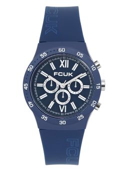FCUK - Unisex Romark Round Blue Dial Analog Watch - FC194U (M)