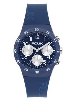 FCUK - Unisex Frost Round Blue Dial Analog Watch - FC198U (M)