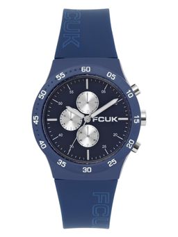 FCUK - Unisex Metrome Round Blue Dial Analog Watch - FC199U (M)