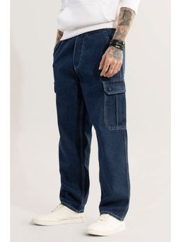 Snitch - Navy Blue Plain Casual Jeans