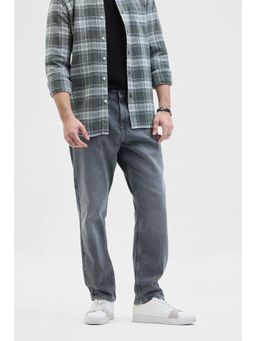 Snitch - Grey Plain Casual Jeans for Men