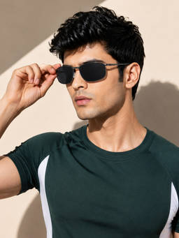 ROYAL SON - Black Polarized Sports Sunglasses