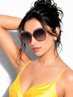 ROYAL SON - Over-sized UV Protection Women Sunglasses Black Lens - CHIWM00113-C4