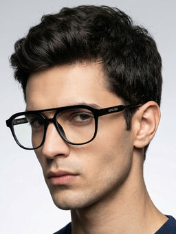 ROYAL SON - Plastic Black Lens Square Eyeglass Frames for Unisex-Sf-Rs9090-C1 (50)