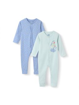 Nautinati - Infants Cotton Ocean Printed Sleepsuit (Pack of 2)
