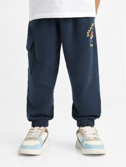 Nautinati - Navy Blue Cargo Pocket Joggers for Boys