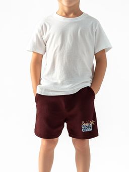 Nautinati - Boys Solid Shorts-Wine