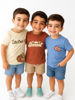 Nautinati - Boys Cotton Printed T-shirt (Pack of 3)