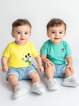 Nautinati - Boys Cotton Mickey Mouse Printed T-shirts (Pack of 2)