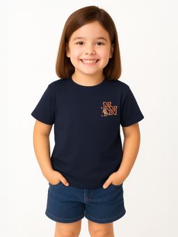 Nautinati - Navy Blue Solid T-shirt