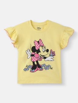 Nautinati - Girls Cotton Minnie Mouse Print T-shirt