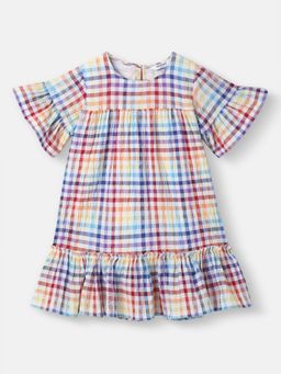 Nautinati - Girls Cotton Gingham Dress