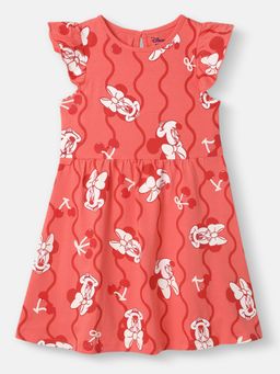 Nautinati - Girls Regular Collar Disney Printed Poplin Dress